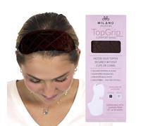 MILANO COLLECTION TopGrip - Banda de confort antideslizante para asegurar los tops y los Wiglets medianos, elimina los clips (patentados) (TopGrip, Chocolate Brown, Medium)