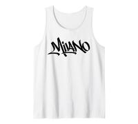 Milano Graffiti City Street Art Handstyle Italia Souvenir Camiseta sin Mangas