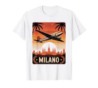 Milano Italia Skyline - Vintage Italia City Souvenir Design Camiseta