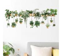 milaosk Pegatinas Pared Decorativas Plantas Verdes Vinilo Adhesivo Pared Arte Murales Vinilo Decorativos para Cocina Salón Oficina Dormitorio