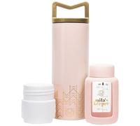 Mila's Keeper Juego de enfriador de leche materna portátil aislado | Almacenamiento de 20 horas | Enfriador, botella de almacenamiento de leche materna y bolsa de hielo para viajes | Se adapta a