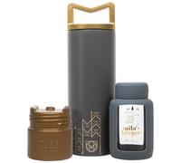 Mila's Keeper Juego de enfriador de leche materna portátil aislado | Almacenamiento de 20 horas | Enfriador, botella de almacenamiento de leche materna y bolsa de hielo para viajes | Se adapta a