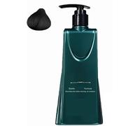 Mild Formula Long Lasting Hair Dye Set, Plant-Based Hair Color for Gray Coverage, Long-Lasting Hair Dye Kit with Nourishing Natural Shampoo (Black)