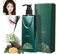 Mild Formula Long Lasting Hair Dye Set,Plant Extracts Long Lasting Hair Color Dye Cream,Plant Single Dose Floral Fragrance Dye,For Gray,With Nourishing Natural Shampoo (Dark Brown, SIZE)