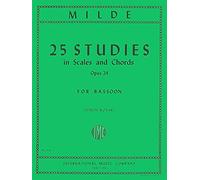 MILDE - Estudios (75) Vol.1: 25 Estudios en Escalas y Acordes Op.24 (nº 1 al 25) para Fagot (Kovar)