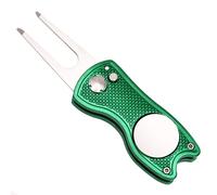 Mile High Life All Metal Foldable Golf Divot Tool with Pop-up Button &