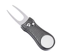 Mile High Life All Metal Foldable Golf Divot Tool with Pop-up Button &