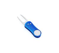 Mile High Life All Metal Foldable Golf Divot Tool with Pop-up Button & Magnetic Ball Marker (Blue Bone)