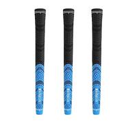 Mile High Life Avid Golfer Club Grip | Juego de 3, 13 piezas | Empuñadura de goma con cable multicompuesto | Tamaño mediano estándar Jumbo (3 paquetes azul, estándar)