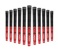 Mile High Life Avid - Puños para palos de golf | Juego de 3, 13 empuñaduras de golf | Agarre de golf de goma multicompuesto | Jumbo estándar de tamaño mediano (rojo, paquete de 13, estándar)