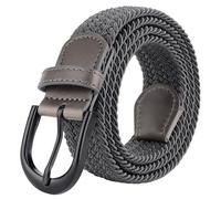 Mile High Life Cinturones elásticos trenzados Hebilla ovalada de cinturón sólido Punta de PU