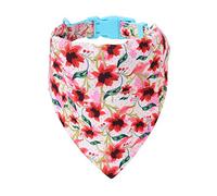 Mile High Life | Colección de flores silvestres naturales | Tela de polialgodón suave | Collares de perro niña | Collar bandana (Lily, Bandana w/Collar -S)