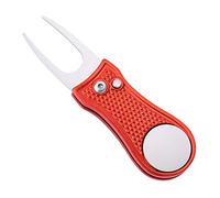 Mile High Life Herramienta de Metal con botón emergente y Marcador magnético de Bolas Golf (Hueso Rojo)
