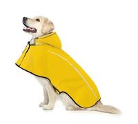Mile High Life Impermeable para perro, chaqueta impermeable ajustable para mascotas, poncho reflectante con capucha para perros pequeños, medianos y grandes, abrigo de lluvia ligero y transpirable