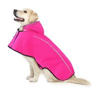 Mile High Life Impermeable para perro, chaqueta impermeable ajustable para mascotas, poncho reflectante con capucha para perros pequeños, medianos y grandes, abrigo de lluvia ligero y transpirable