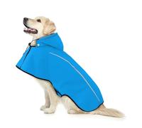 Mile High Life Impermeable para perro, chaqueta impermeable ajustable para mascotas, poncho reflectante con capucha para perros pequeños, medianos y grandes, abrigo de lluvia ligero y transpirable