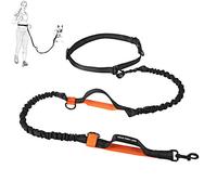 Mile High Life Manos Libres retráctiles para Perros Leash Bungees Negros Dobles Reflectantes (213CM, Naranja)