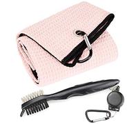 Mile High Life Toalla de Golf de Microfibra Triplemente doblada Kit de Herramientas de cepillos