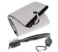 Mile High Life Toalla de Golf de Microfibra Triplemente doblada Kit de Herramientas de cepillos