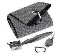 Mile High Life Toalla de Golf de Microfibra Triplemente doblada Kit de Herramientas de cepillos