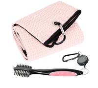 Mile High Life Toalla de Golf de Microfibra Triplemente doblada Kit de Herramientas de cepillos