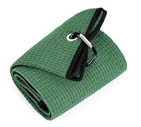 Mile High Life Toalla de Golf triplicada Tejido de Microfibra Primera Calidad Patrón de gofres (Verde)