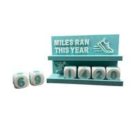 Mile Run This Year Escritorio Impreso en 3D Rastreadores de kilometraje para Correr Que registran la Distancia de Anual y establecen Objetivos de acondicionamiento físico Contador de