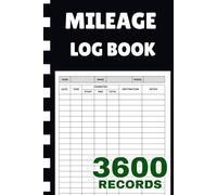Mileage Log Book: Automotive Miles Tracker For Taxes Self Employed, Record to Track 3,600 Records for Car, Truck, or Vehicle 121 Pages