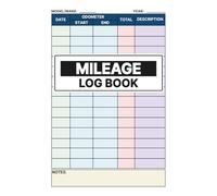 Mileage Log Book: Colorful Columns Tracker for Car, Business, Taxes - 5.5" x 8.5" Inches - Self-Employed and Women Drivers - Fits Glove Box