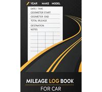 Mileage Log Book for Car: Track Vehicle Mileage, Business Trips, Fuel & Maintenance | Perfect for IRS Tax Deductions, Rideshare, Delivery, Truckers, and Company Drivers | Easy-to-Use Record Keeper