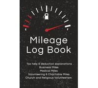 Mileage Log Book: IRS-Compliant Tracker for Business, Medical, Charity and Church Miles | Vehicle Expense Log with Odometer and Trip Record for Tax-Deductible Miles
