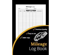Mileage Log Book: Vehicle Mileage Logbook for Taxes with Fuel & Expense Tracker, Mileage Journal for Business or Personal Taxes, Automotive Daily Tracking Miles Record Book