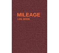 Mileage Log Book - Vintage Carpet Texture Cover for Car & Business Use: Track Miles, Fuel & Vehicle Info | 6x9 Logbook with Notes Section | Bold Orange Font on Red-Purple Cover