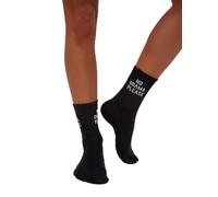 MILENA Calcetines Mujer con Frase DRAMA Negro Algodón Suave Transpirable Calcetines Fashion Casual Estilo Sneaker Idea de Regalo Mujer Chica Talla 37-41