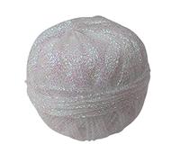 Milena -Hilo metálico Blanco, Hilo de Purpurina Brillante, Bola de Hilo de Lurex de Ganchillo Que Hace Punto