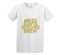 Miles Davis Bitches Brew Free Jazz Rare Vinyl Men's T-Shirt Unisex White Cotton Print tee Shirts L