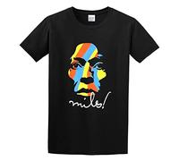 Miles Davis Colors Face Image Unisex 100% Cotton Short-Sleeve T-Shirts Black L