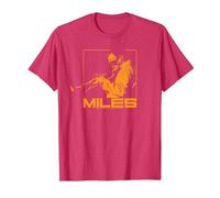 Miles Davis Plays in Shades Camiseta, Hombre, Rojo Jaspeado, 3XL