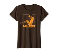 Miles Davis Plays in Shades Camiseta, Mujer, Marrón, S