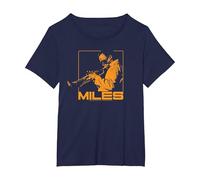 Miles Davis Plays in Shades Camiseta, Mujer Tallas Grandes, Azul Marino, 2XL Grande