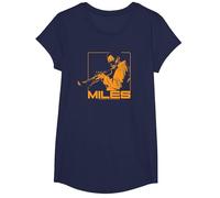 Miles Davis Plays in Shades Camiseta, Niñas, Azul Marino, M