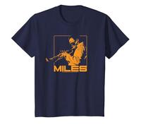 Miles Davis Plays in Shades Camiseta, Niños, Azul Marino, 8 años