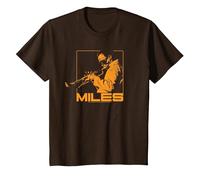 Miles Davis Plays in Shades Camiseta, Niños, Marrón, 8 años