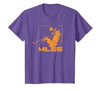 Miles Davis Plays in Shades Camiseta, Niños, Morado Jaspeado, 8 años