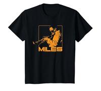 Miles Davis Plays in Shades Camiseta, Niños, Negro, 8 años