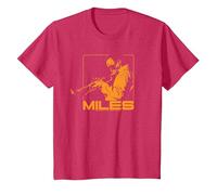 Miles Davis Plays in Shades Camiseta, Niños, Rojo Jaspeado, 8 años