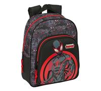 MILES MORALES - Mochila Escolar Infantil, Ideal para Niños de Diferentes Edades, Cómoda y Versátil, Calidad y Resistencia, 27x10x33 cm