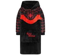 Miles Morales Spider-Man Sudadera Manta Ponible de Gran Tamaño, Negro, 7-8 Years
