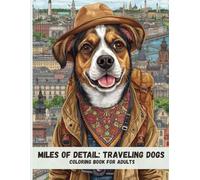 Miles of Detail: Traveling Dogs: An Intricate Coloring Book for Advanced Adults