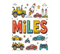 Miles Personalized Notebook: Contains select sheets w/inspirational quotes and is perfect for journaling, note taking, or just having fun and getting ... sized (8.5x11) perfect for notes or big jobs.